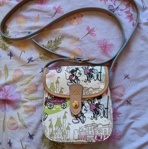 2014 DISNEY Mickey & Minnie Downtown Crossbody Pouch Purse (Dooney & Bourke)